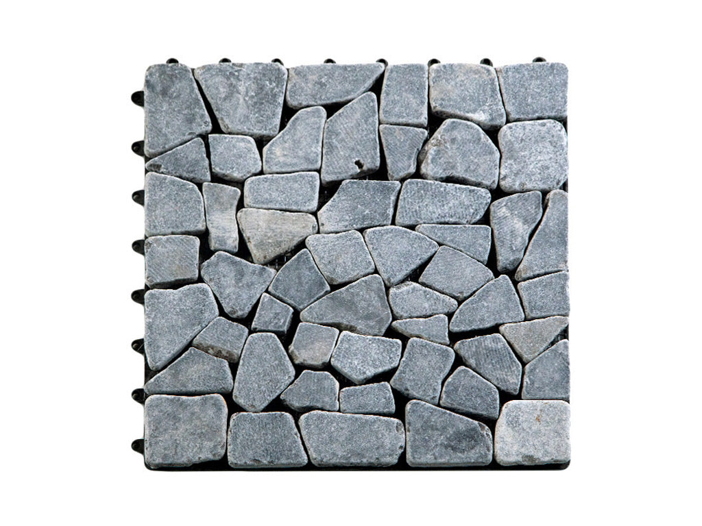 Stone Serenity: Naturstein Klickfliese Grau 1m2