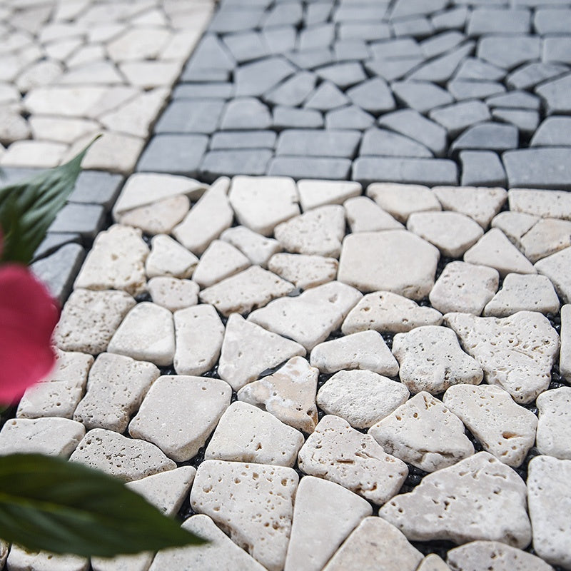 Stone Serenity: Naturstein Klickfliese Grau 1m2